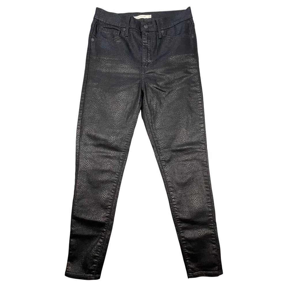 Levi's Black Snakeskin Mile High Super Skinny Pants Women 28